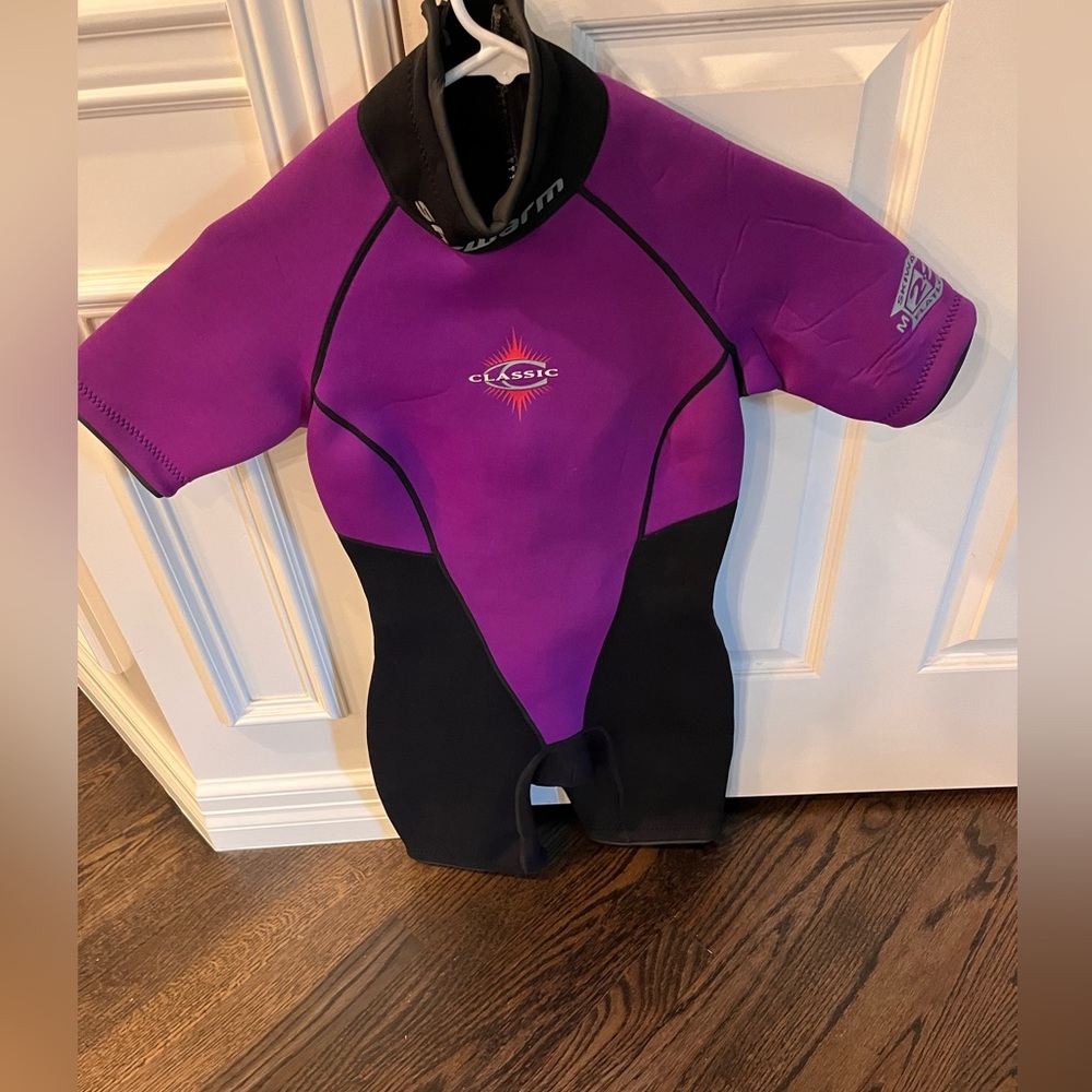 Classic Women’s Skiwarm Swim Wetsuit - Purple and Black